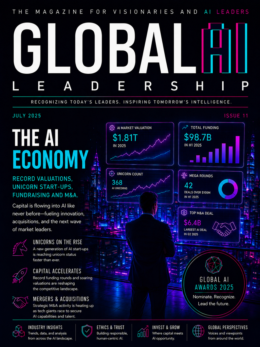 Global AI Leadership Review — Issue 11, July 2025 cover