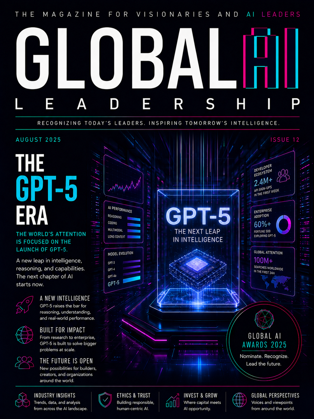 Global AI Leadership Review — Issue 12, August 2025 cover